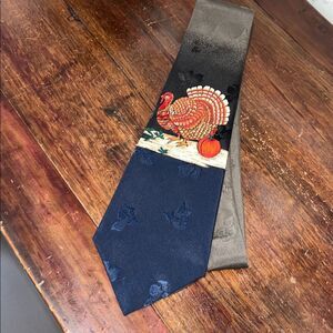 Vintage Turkey Day Art Deco Style Men’s Thanksgiving Dinner Season Neck Tie